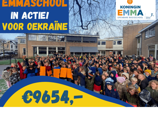 Leerlingen van de Koningin Emmaschool in Bussum halen €9654,- op voor Oekraïne Leerlingen van de Koningin Emmaschool in Bussum halen €9654,- op voor Oekraïne